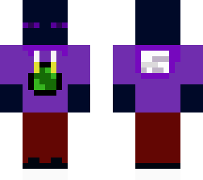 enderman with purple and green shirt