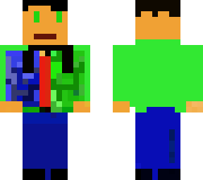 green and blue hoodie guy.