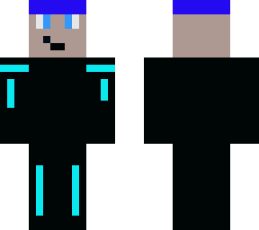 guy with blue hair and light blue energy lights