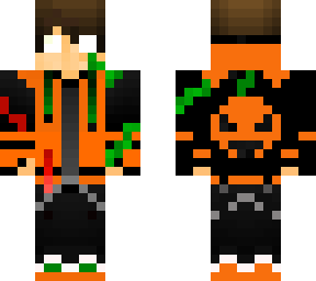 halloween orange hoodie boy