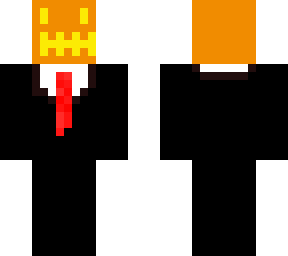 jack-o-lantern head in a suit