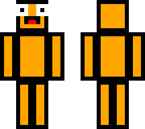minecarft skin test orange color edition