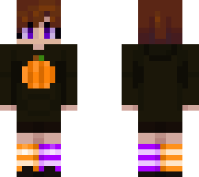 short hair girl in halloween sweater