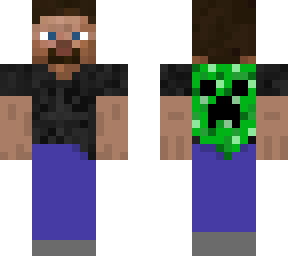 steve with creeper shirt