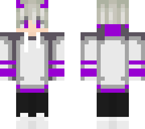 white and purple demon boy