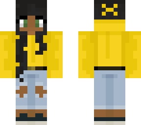 yellow hoodie girl