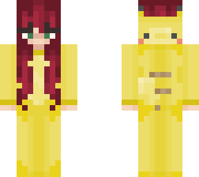 girl in pikachu onesie (eyes fixed)