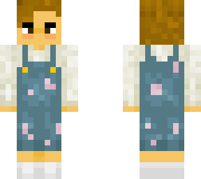 knitted jumper and dungarees with patche
