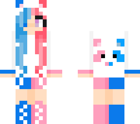 pink / blue girl