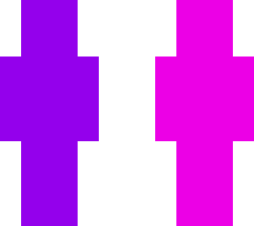 color block/color schemed no features skin pink and purple