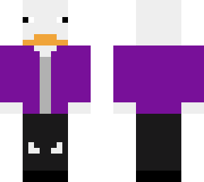 duck in a purple jacket