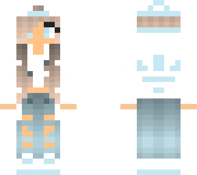 e-girl with white clothing