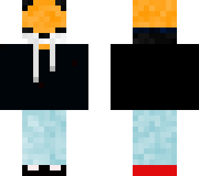 fox with a red effect hoodie