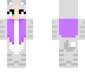 human-cat with purple hair