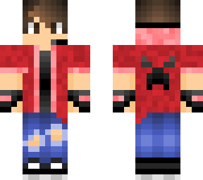 minecraft gamer dude (red)
