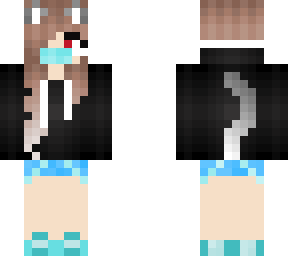 my skin with mask and blue pants + blue shoes.