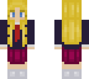 popular blonde girl in school uniform