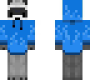 raccoon with blue flame hoodie