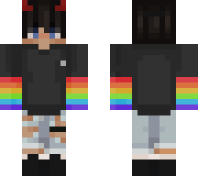rainbow devil boy skin