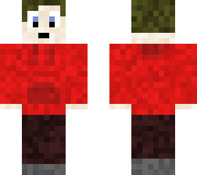 red hoodie w/ black sweatpants