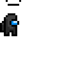 amoung us black charecter white background