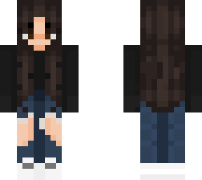 black hoodie girl brow hair and eyes