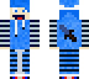 blue hair skin
