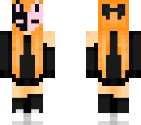 bunny mask orange hair girl