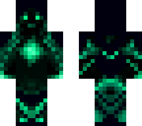 emeraldine in light black armor