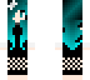 emo teal girl