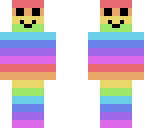 multi faced rainbow skin