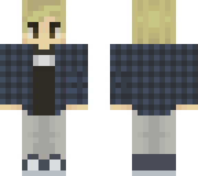 plaid blonde boy