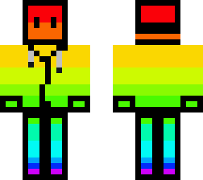 rainbow man with a jacket