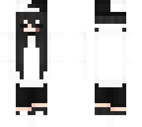 white & black dressed girl