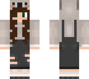 koala girl brown hair overalls
