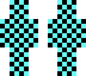 light blue n black chess man