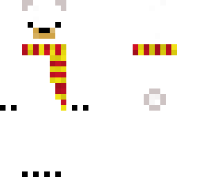 polar bear with gryffindor scarf