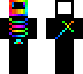 rainbow and white fighter