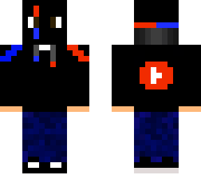 red n blue hoodie mask