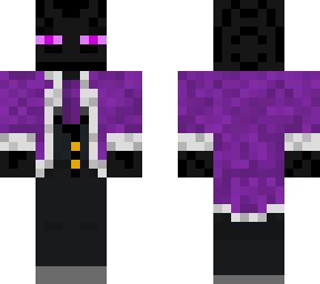 techno jacket on endermen in a suit