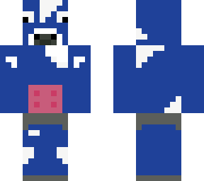 blue minecraft cow :d