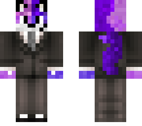 cool purple and pink wolf in suit v2