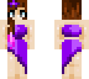 cute girl purple dress