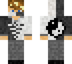 cute hoodie boy, black and white two tone coulours
