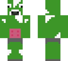green minecraft cow :d