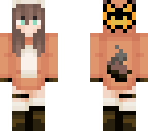 haloween fox girl with short brown hair