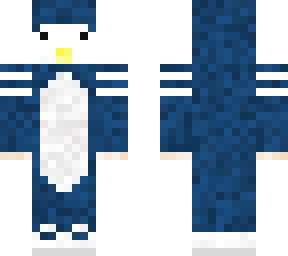 human with a penguin costume