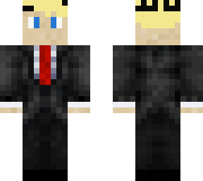 me as a minecraft skin in a suit