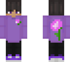 purple and roses