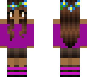african american girl purple outfit